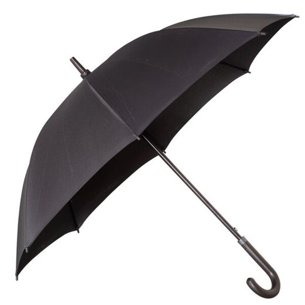 Executive Umbrella With Curved Faux Leather Handle Thumbnail