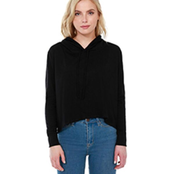 Ladies' CVC Cropped Hoodie T-Shirt Thumbnail